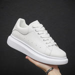 Men's Sneaker Leather Low Top Lace Up White