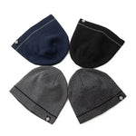 Luxury Knitted Winter Beanie for Men - Warm Ski Cap with Casual Snow Label Decor