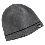 Luxury Knitted Winter Beanie for Men - Warm Ski Cap with Casual Snow Label Decor