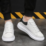 Men's Sneaker Leather Low Top Lace Up White