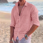 Everett | Cotton Linen Button-Front Casual Shirt for Men