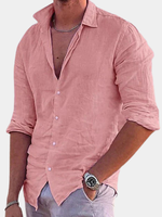 Everett | Cotton Linen Button-Front Casual Shirt for Men