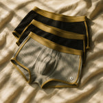 Men's Organic Cotton Boxer Briefs – Ribbed Comfort 3 Pack