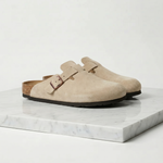 Owen | Suede Clogs with Adjustable Buckle Comfort Loafers