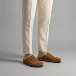 Owen | Suede Clogs with Adjustable Buckle Comfort Loafers